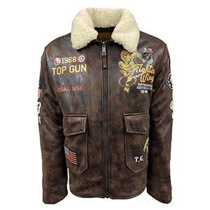 TOP GUN "FIGHTER WINGS" WOOL-PU JAKNA